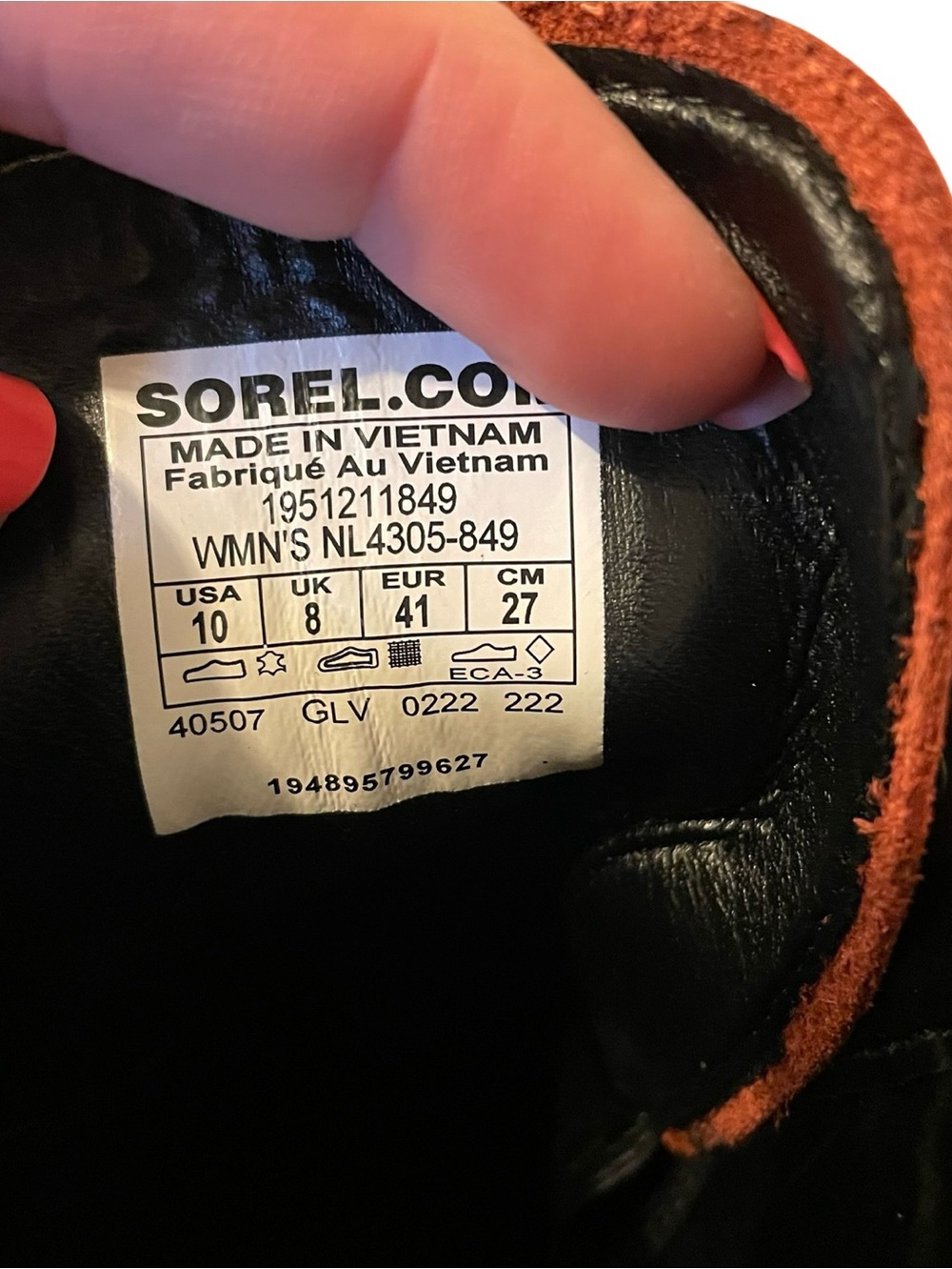 Sorel Brex Lace-up Boots Warp Red Leather Waterproof Chunky Platform Size 10 - Picture 8 of 9